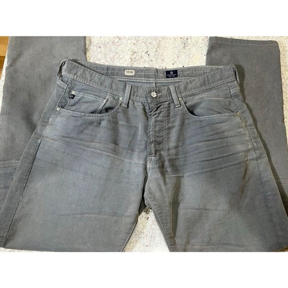 Adriano Goldschmied Iridescent Gray/Blue Corduroy Geffen‎ Fit Pants - Size 34x30 - Picture 2 of 7